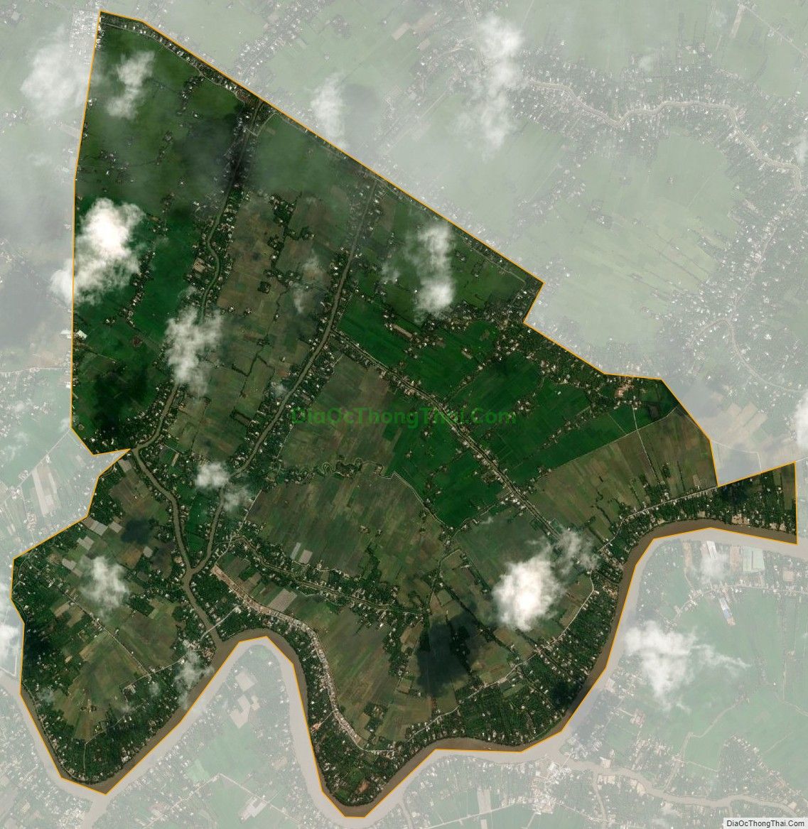 Bản đồ vệ tinh xã Hòa Hiệp, huyện Tam Bình