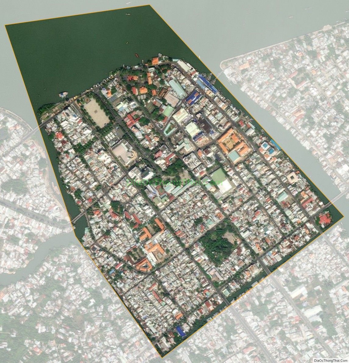 Bản đồ vệ tinh Phường 1, thành phố Vĩnh Long