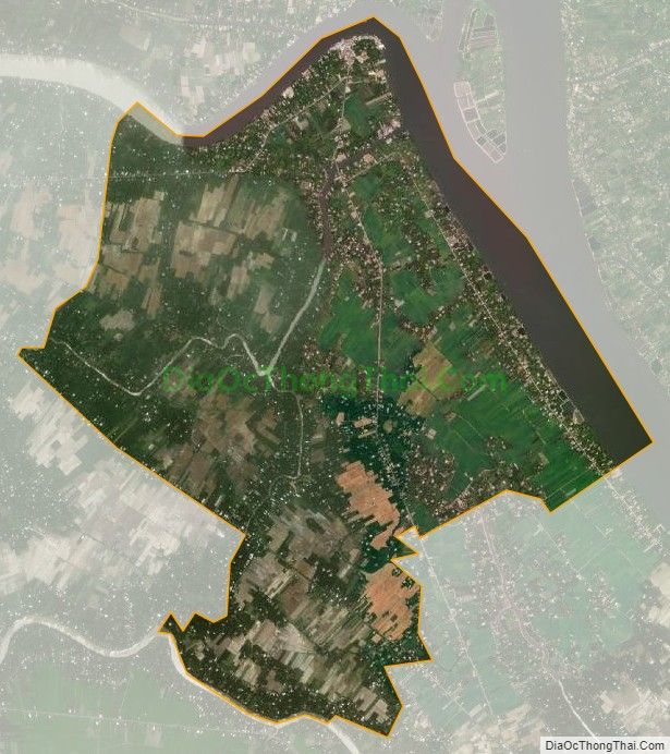 Bản đồ vệ tinh xã Quới An, huyện Vũng Liêm