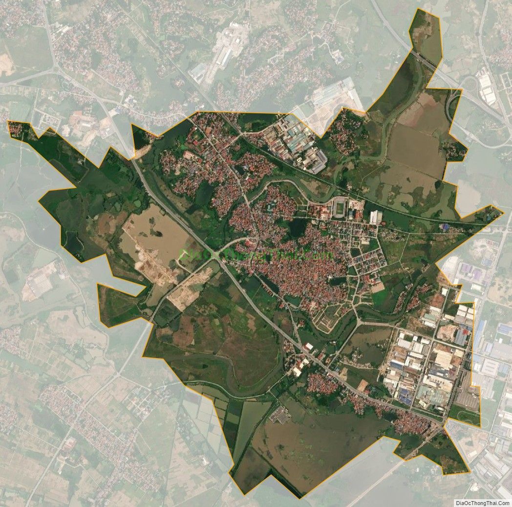 Bản đồ vệ tinh Thị trấn Hương Canh, huyện Bình Xuyên