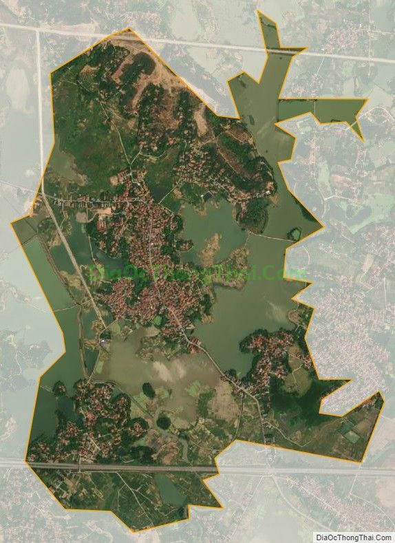 Bản đồ vệ tinh xã Tiên Lữ, huyện Lập Thạch