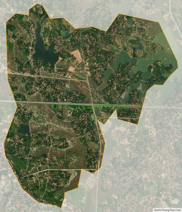 Bản đồ vệ tinh xã Văn Quán, huyện Lập Thạch
