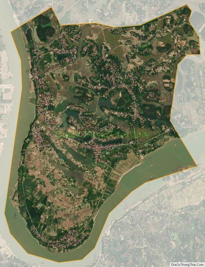 Bản đồ vệ tinh xã Đôn Nhân, huyện Sông Lô