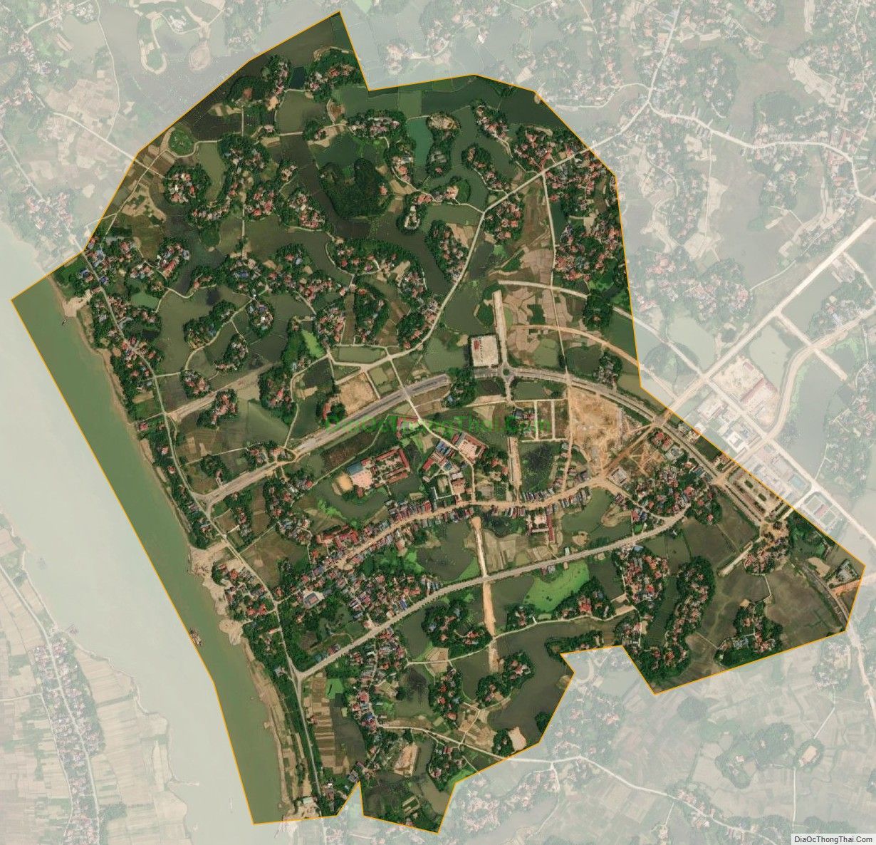 Bản đồ vệ tinh Thị trấn Tam Sơn, huyện Sông Lô