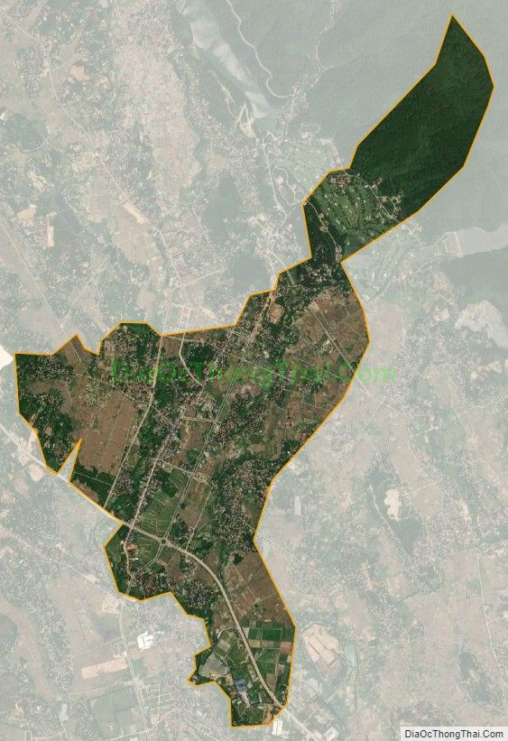 Bản đồ vệ tinh Thị trấn Hợp Châu, huyện Tam Đảo