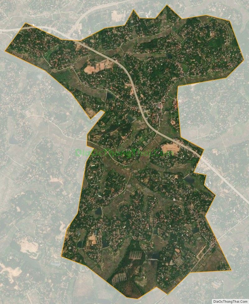 Bản đồ vệ tinh xã Hoàng Hoa, huyện Tam Dương