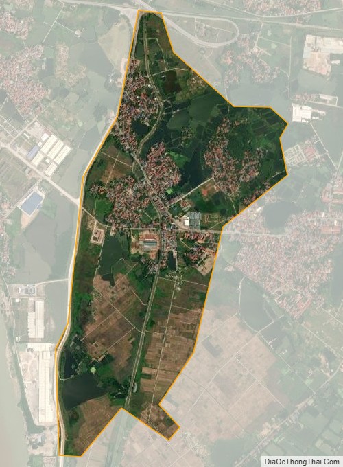Bản đồ vệ tinh xã Bồ Sao, huyện Vĩnh Tường