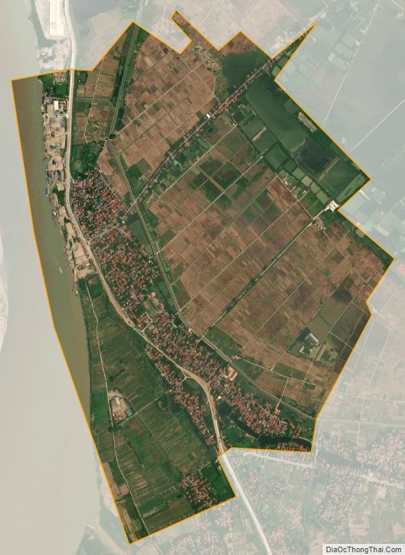 Bản đồ vệ tinh xã Cao Đại, huyện Vĩnh Tường