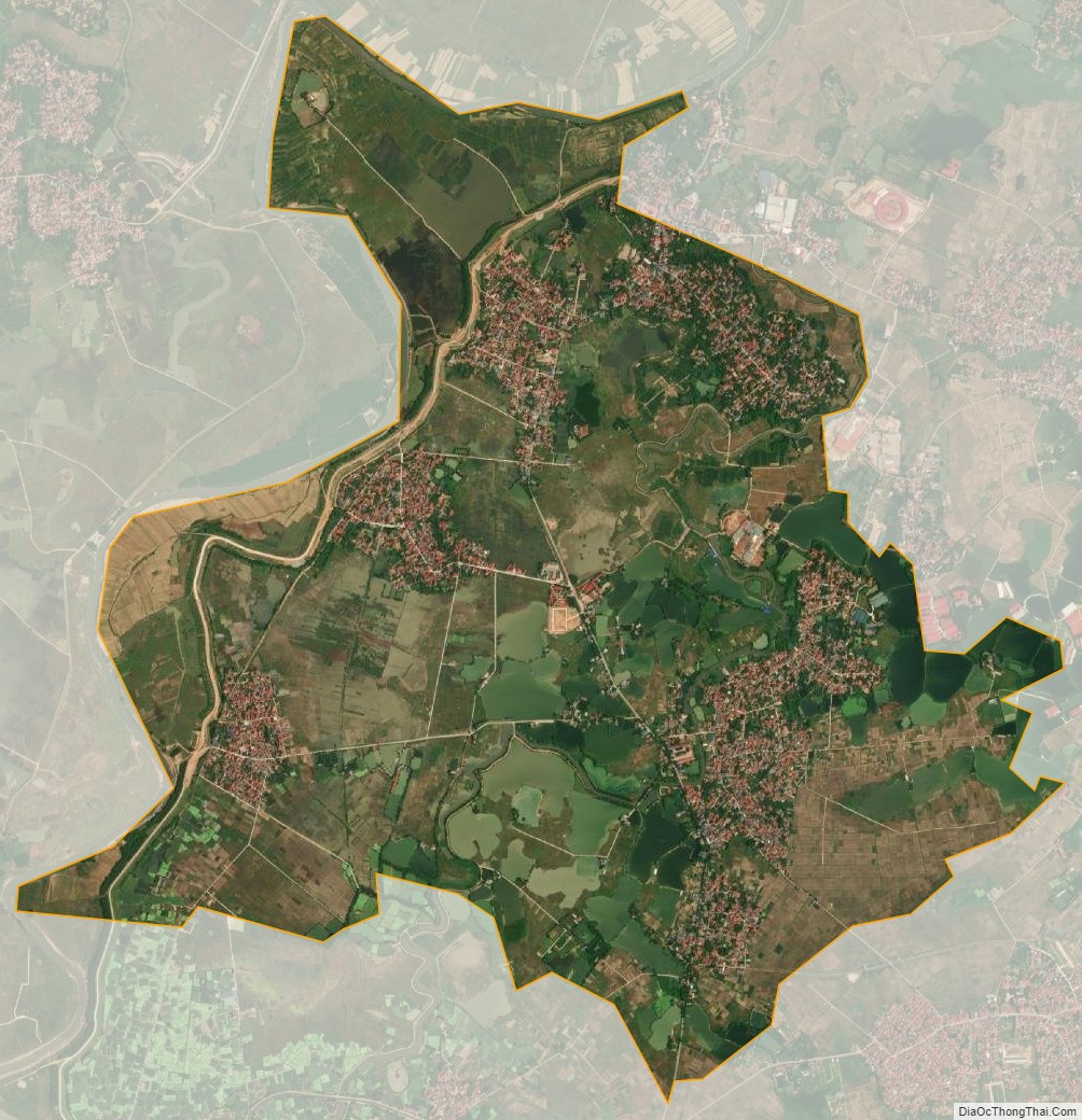 Bản đồ vệ tinh xã Kim Xá, huyện Vĩnh Tường