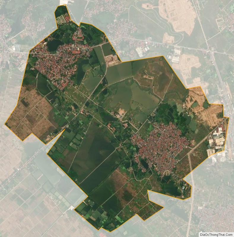 Bản đồ vệ tinh xã Lũng Hòa, huyện Vĩnh Tường