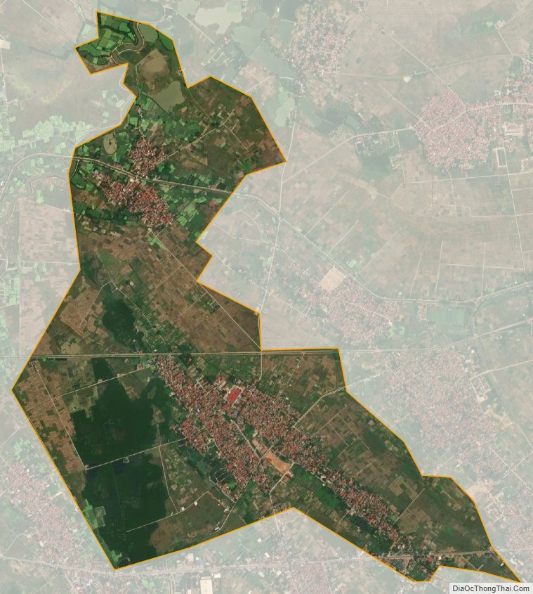 Bản đồ vệ tinh xã Nghĩa Hưng, huyện Vĩnh Tường