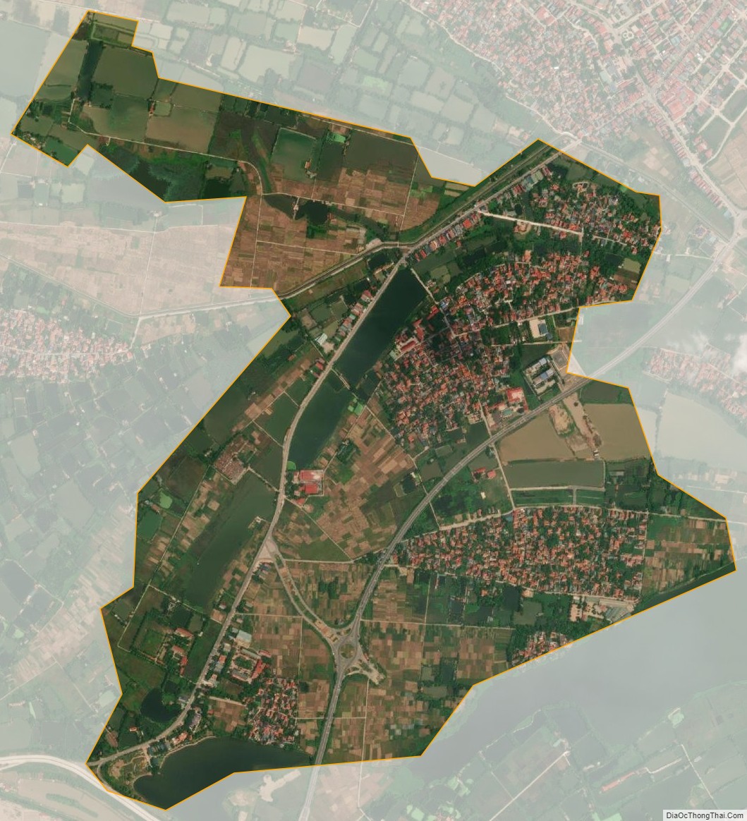 Bản đồ vệ tinh xã Tam Phúc, huyện Vĩnh Tường