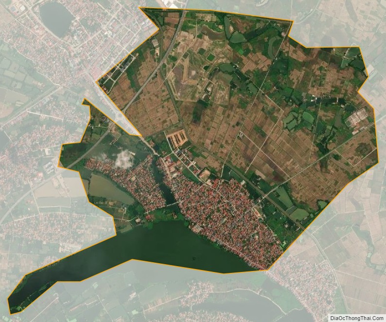 Bản đồ vệ tinh Thị trấn Tứ Trưng, huyện Vĩnh Tường