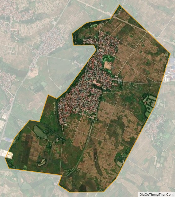Bản đồ vệ tinh xã Vân Xuân, huyện Vĩnh Tường