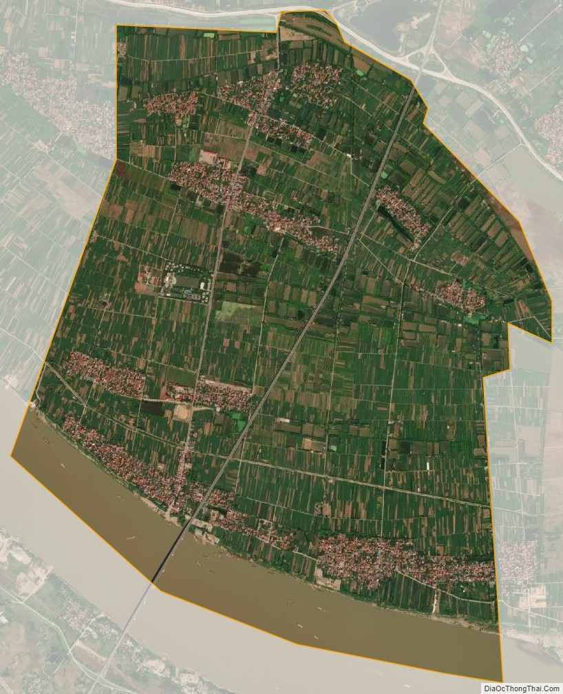 Bản đồ vệ tinh xã Vĩnh Thịnh, huyện Vĩnh Tường
