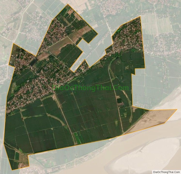 Bản đồ vệ tinh xã Hồng Châu, huyện Yên Lạc
