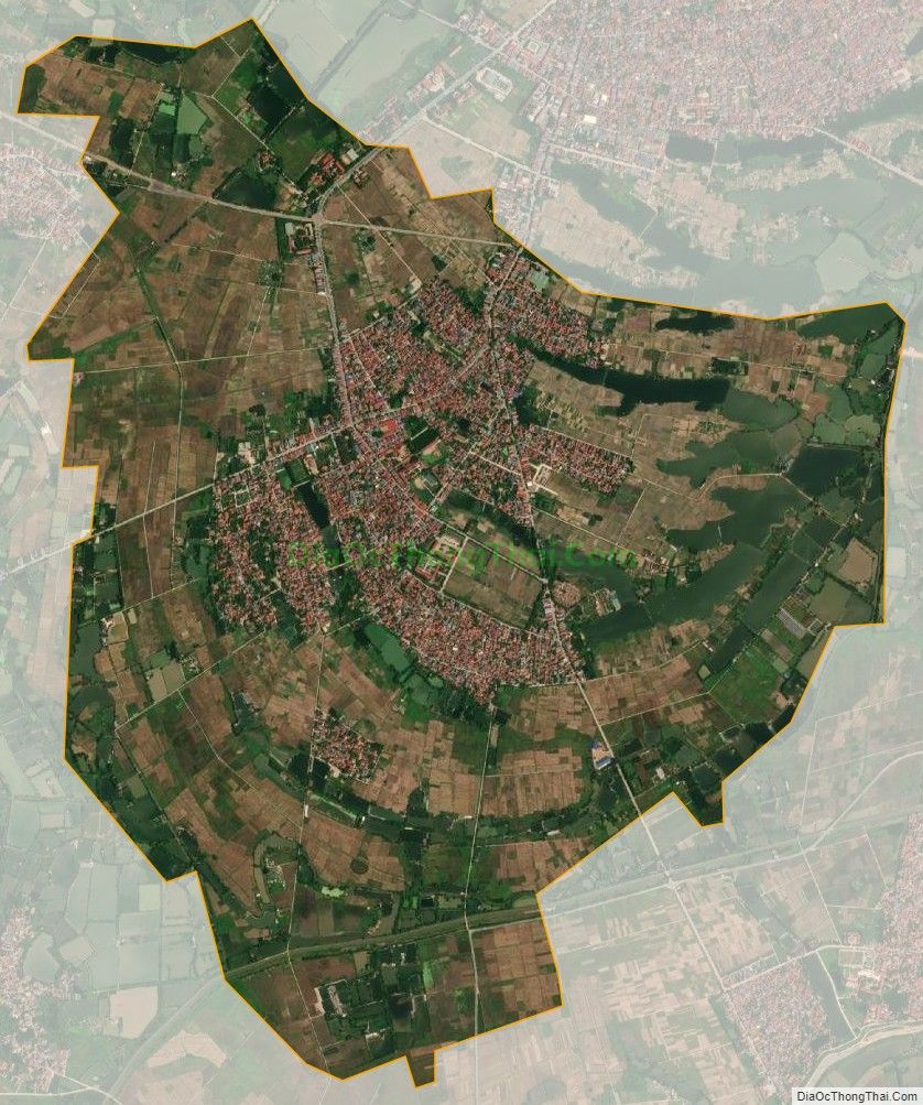 Bản đồ vệ tinh xã Tam Hồng, huyện Yên Lạc