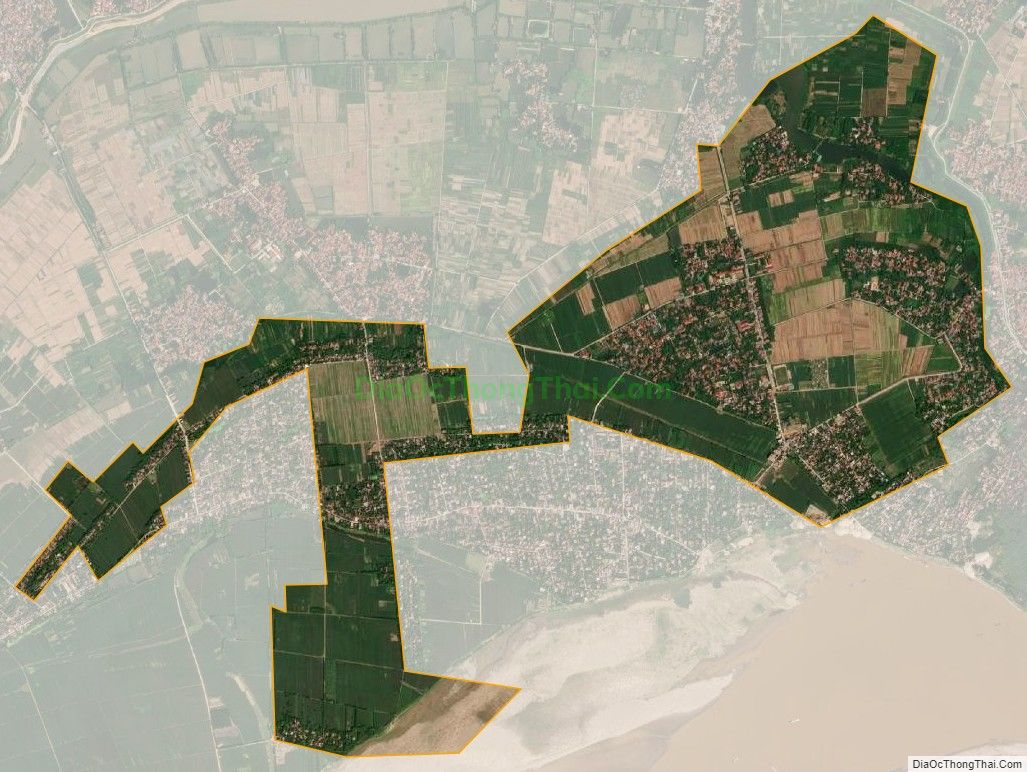 Bản đồ vệ tinh xã Trung Kiên, huyện Yên Lạc