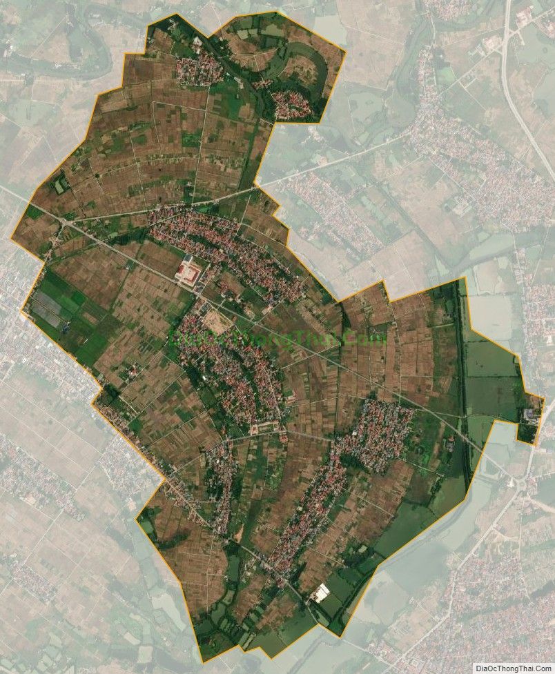 Bản đồ vệ tinh xã Trung Nguyên, huyện Yên Lạc