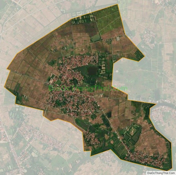 Bản đồ vệ tinh xã Văn Tiến, huyện Yên Lạc