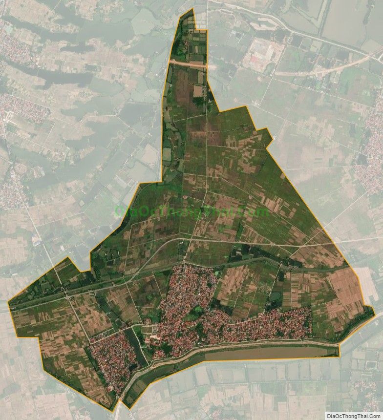 Bản đồ vệ tinh xã Yên Phương, huyện Yên Lạc