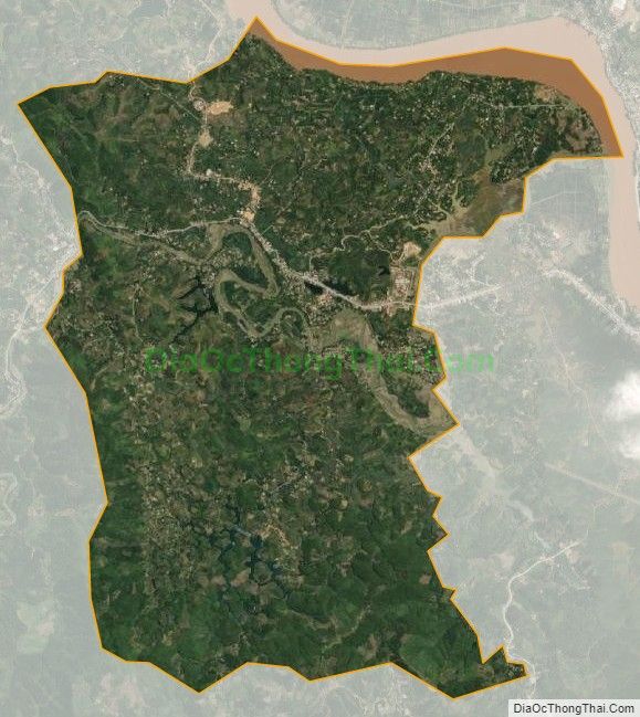 Bản đồ vệ tinh xã Âu Lâu, thành phố Yên Bái