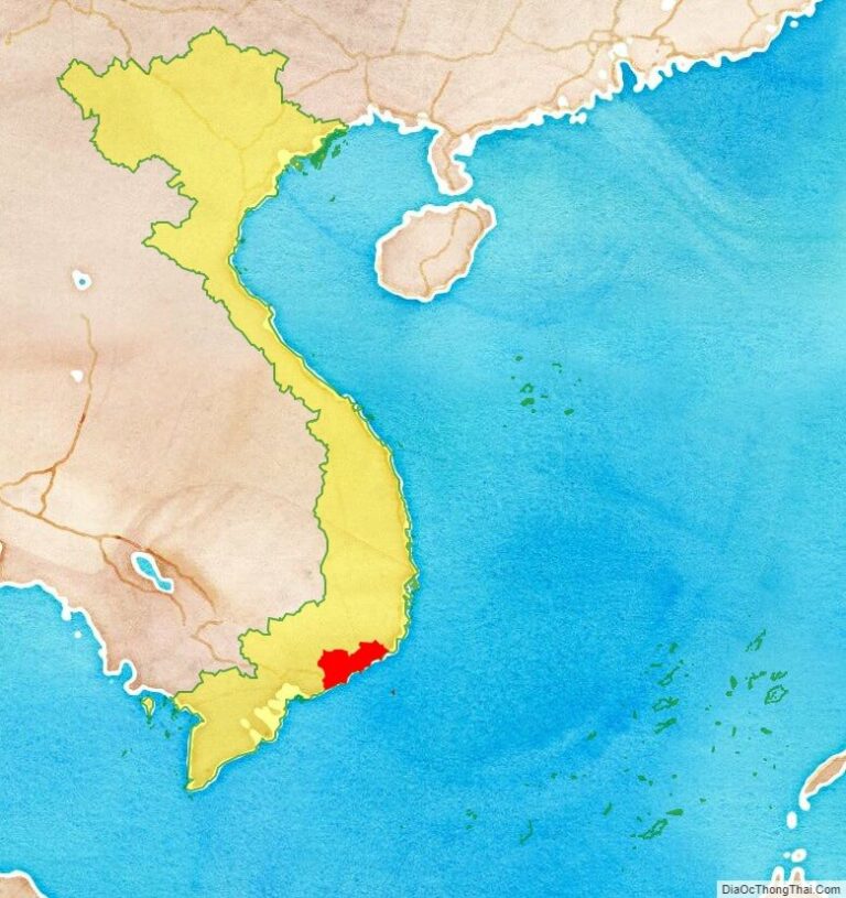 Bản đồ vị trí Bình Thuận