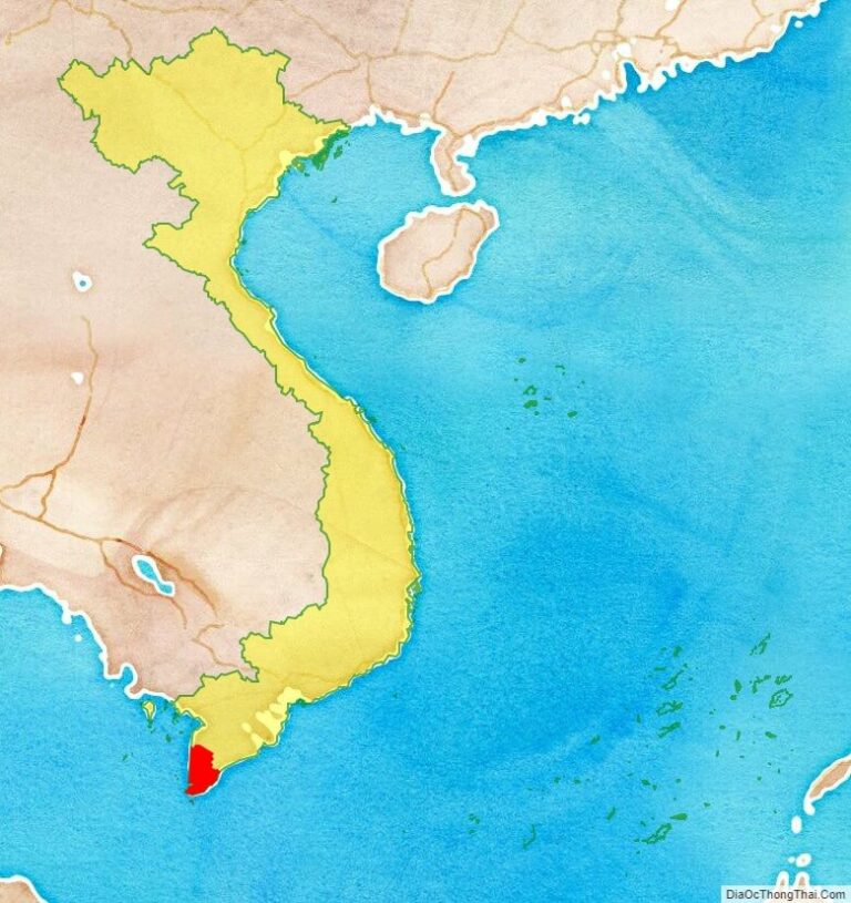 Ca Mau province location map