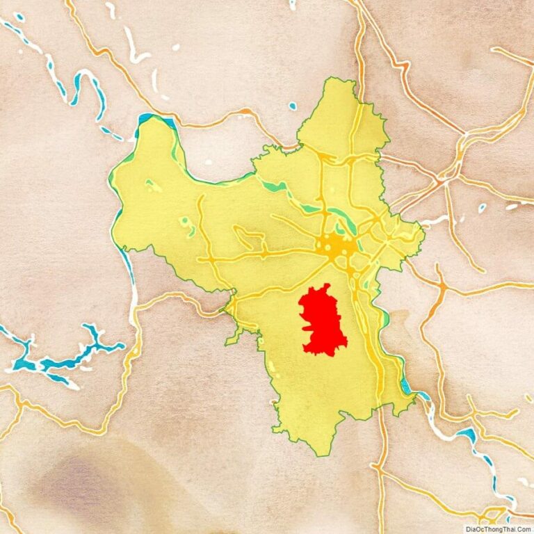 Bản đồ vị trí huyện Thanh Oai