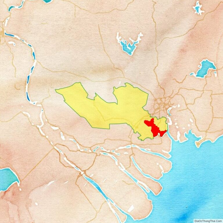 Bản đồ vị trí huyện Cần Đước