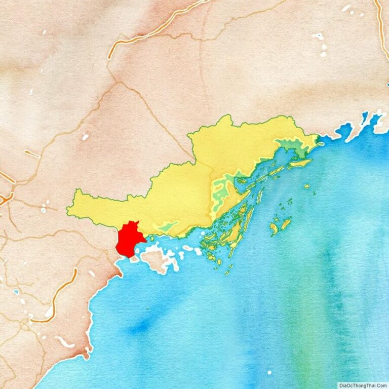 Bản đồ vị trí thị xã Quảng Yên