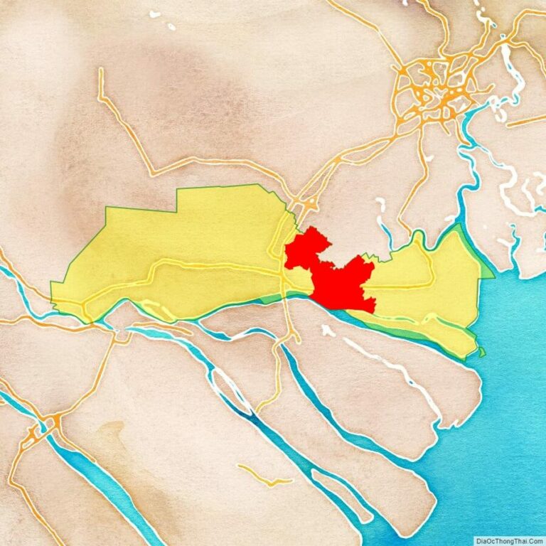 Bản đồ vị trí huyện Chợ Gạo