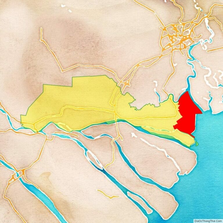 Bản đồ vị trí huyện Gò Công Đông