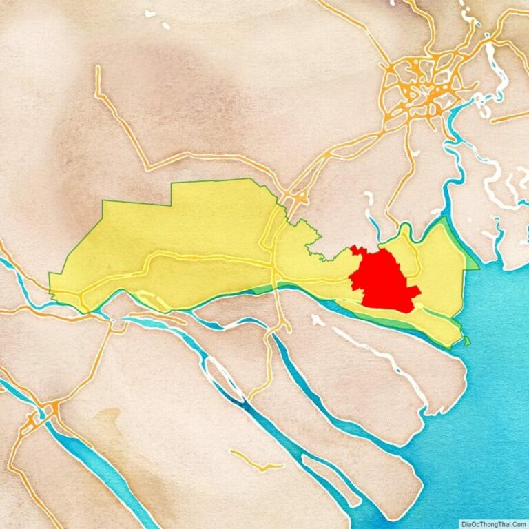 Bản đồ vị trí huyện Gò Công Tây