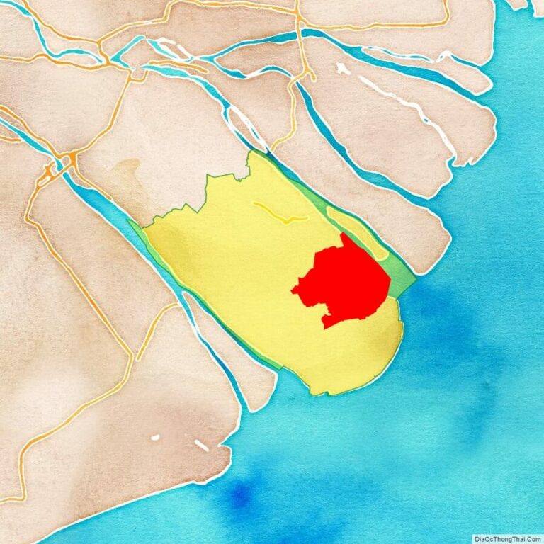 Bản đồ vị trí huyện Cầu Ngang