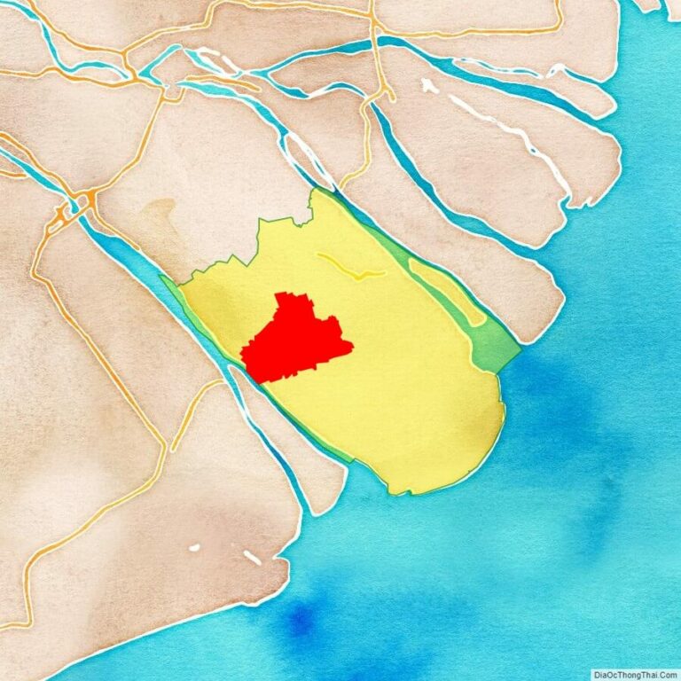 Bản đồ vị trí huyện Tiểu Cần