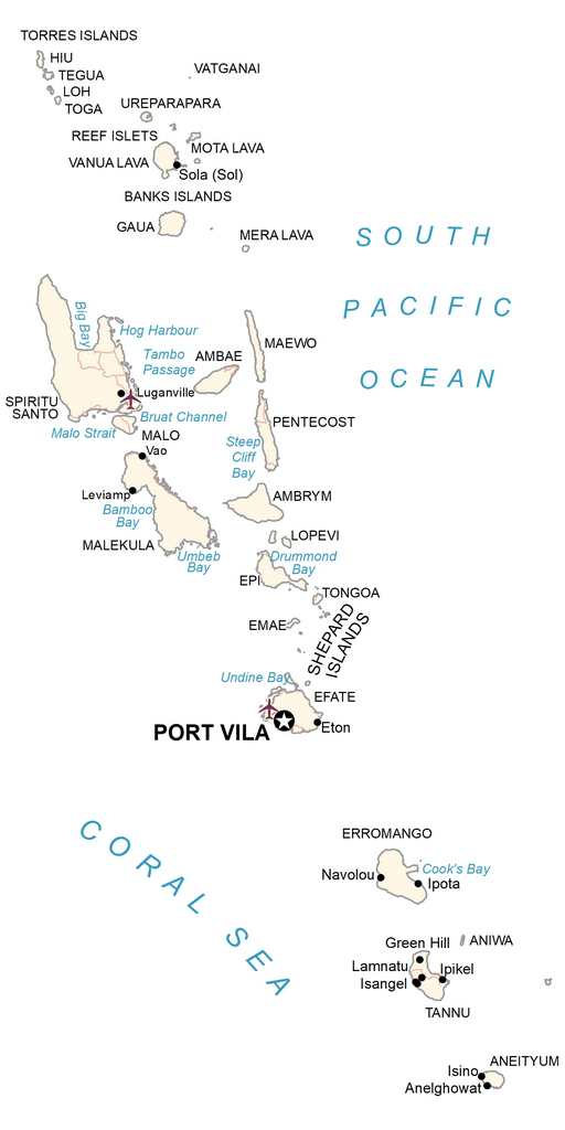 Bản đồ Vanuatu