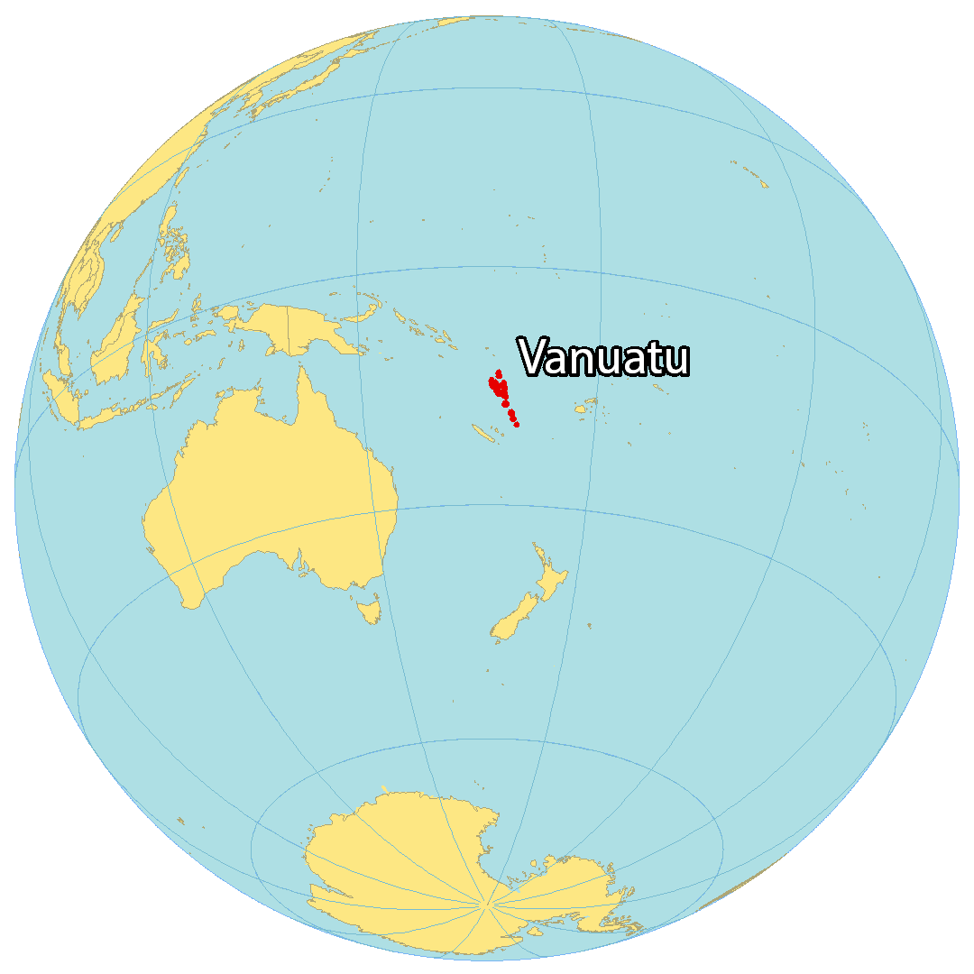Bản đồ vị trí của Vanuatu. Nguồn: gisgeography.com
