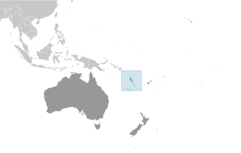 Bản đồ vị trí Vanuatu
