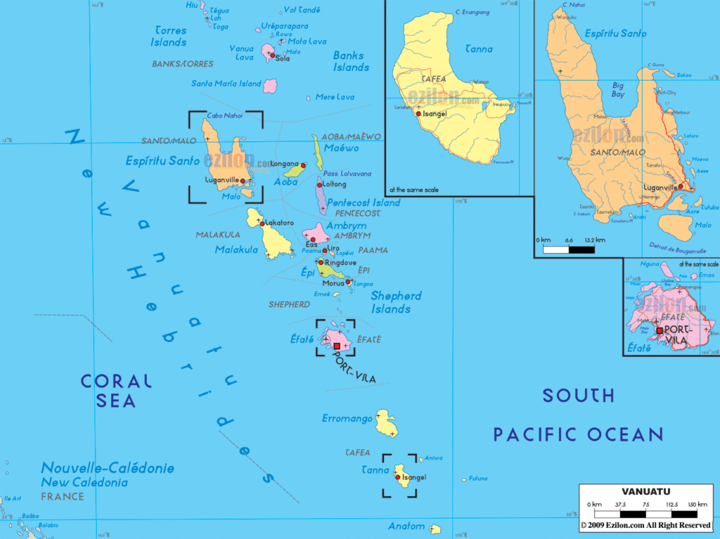 Bản đồ hành chính Vanuatu