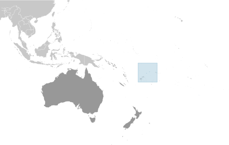 Bản đồ vị trí của Wallis và Futuna