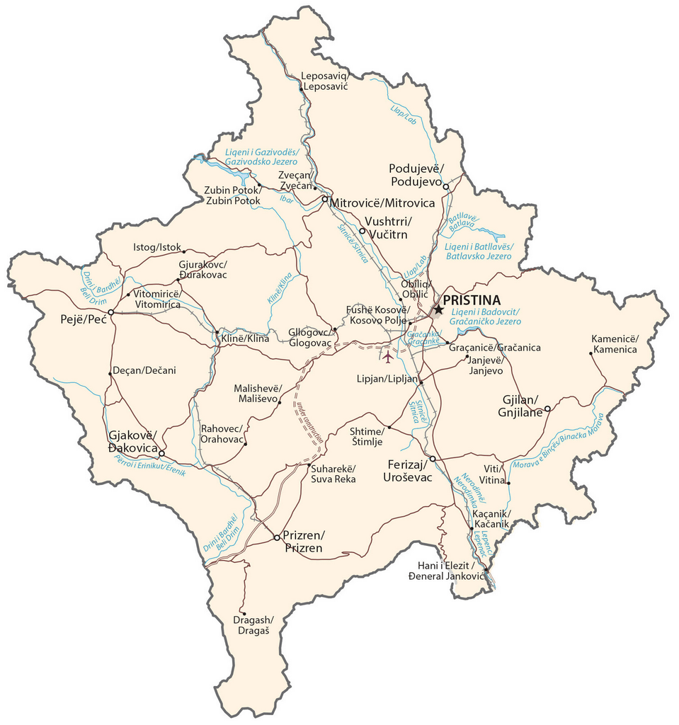 Bản đồ Kosovo