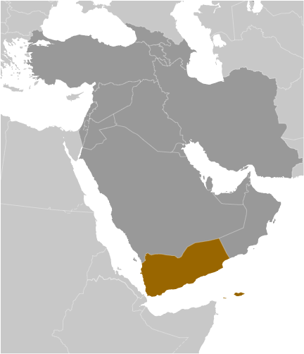 Bản đồ vị trí của Yemen