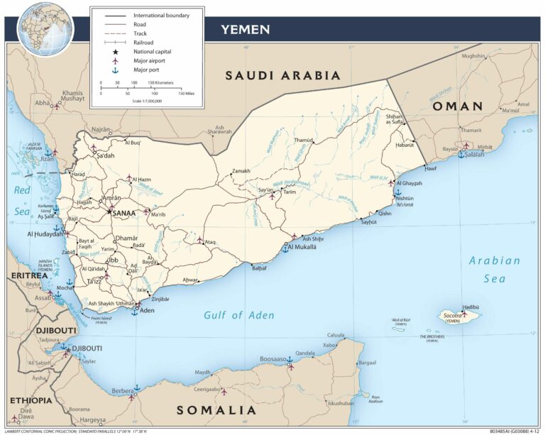 Bản đồ giao thông Yemen