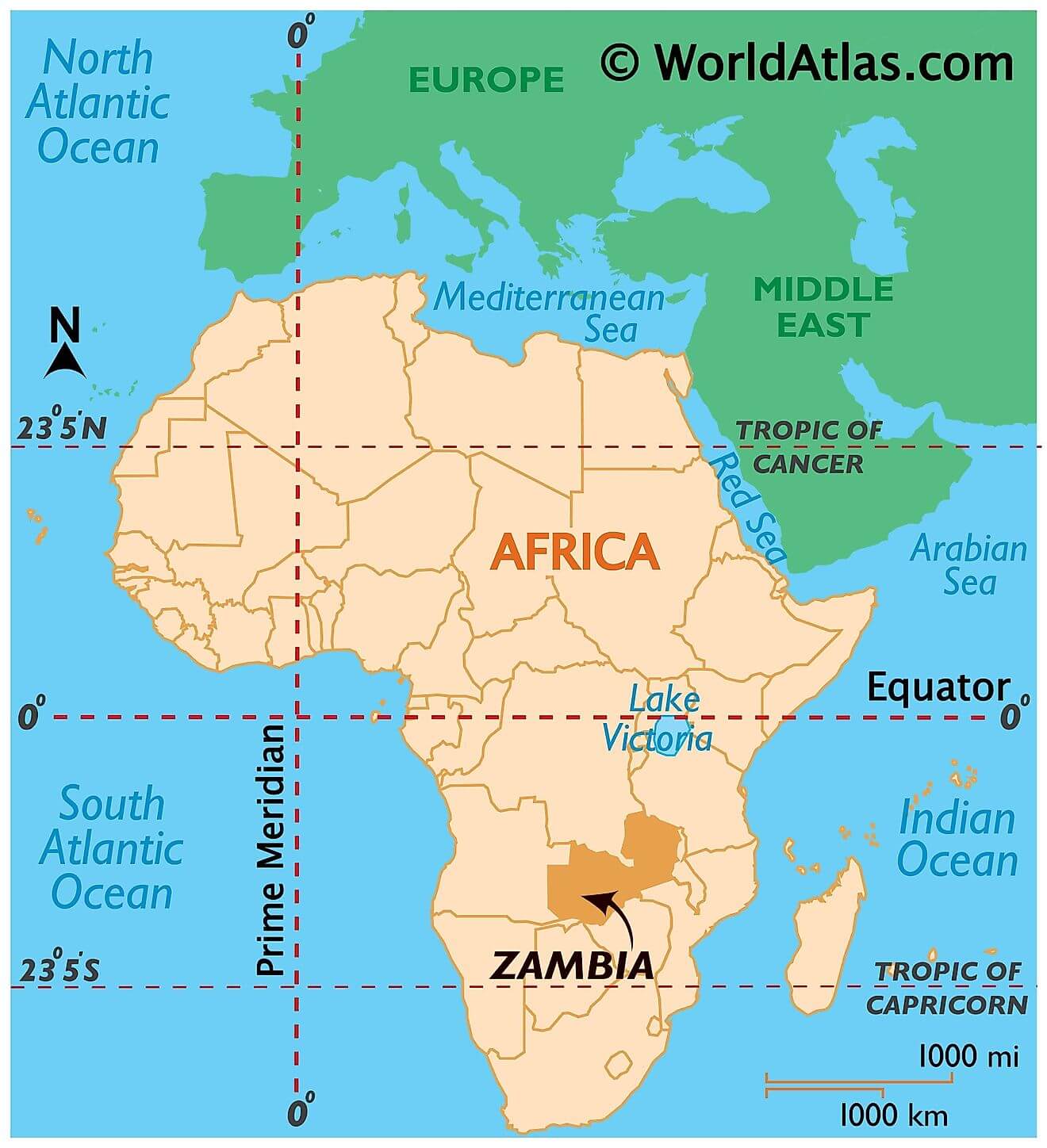 Zambia ở đâu?