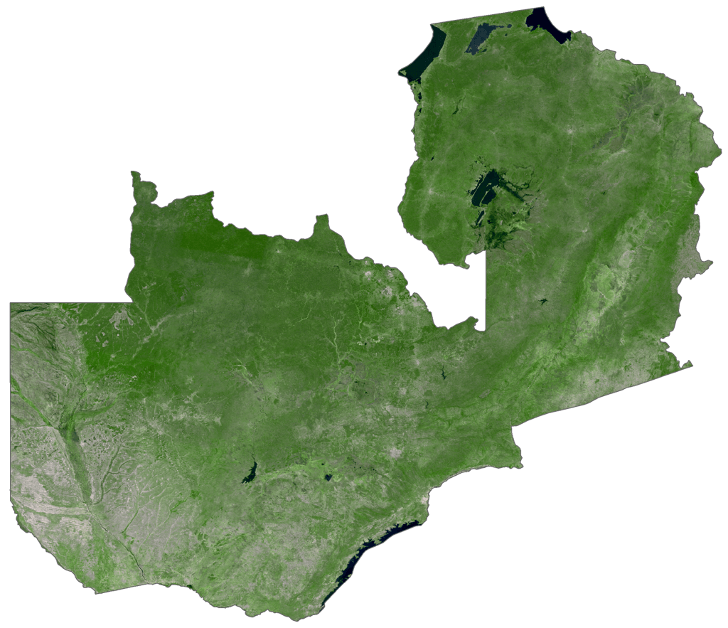 Zambia Satellite Map