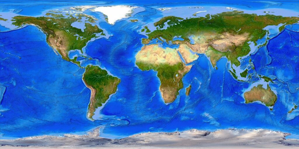Bản đồ địa hình thế giới