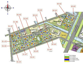 Mặt bằng phân khu Rainbow kèm mã căn – bản chuẩn – phân giải cao