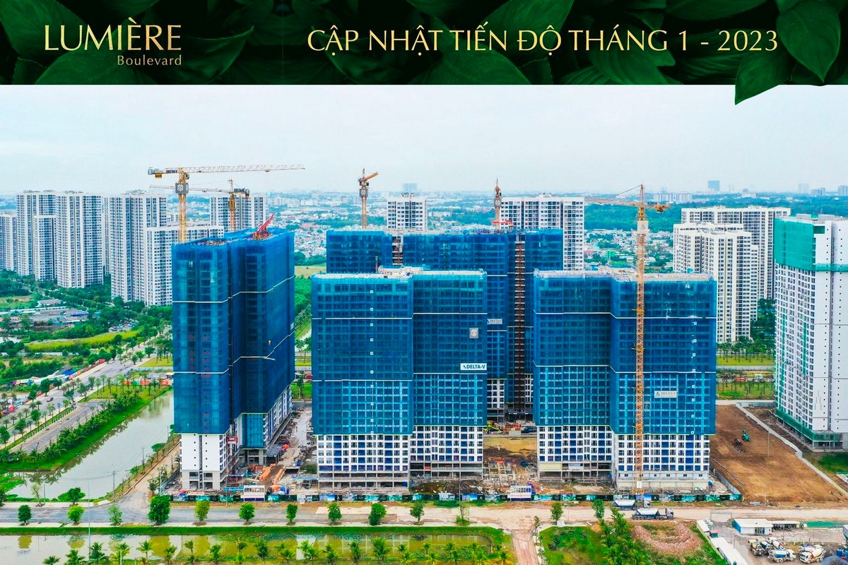 Tiến độ Lumiere Boulevard tháng 1/2023